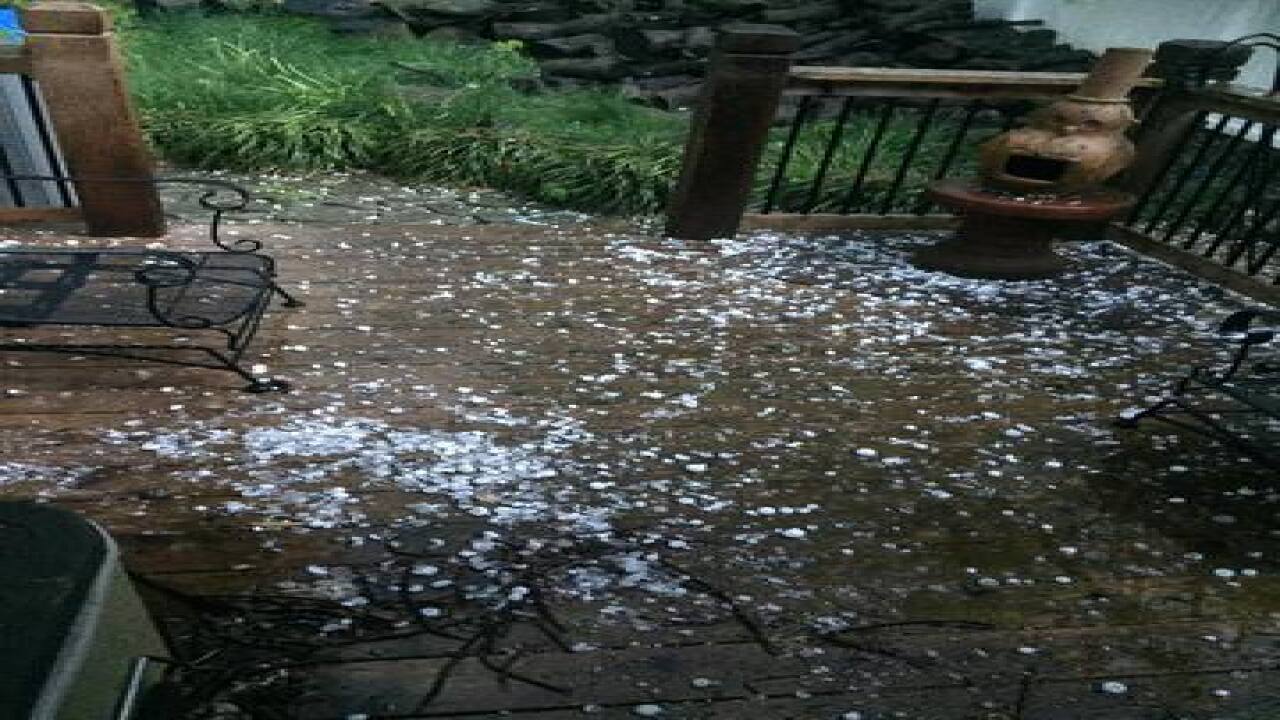 Severe thunderstorms bring hail to KC metro