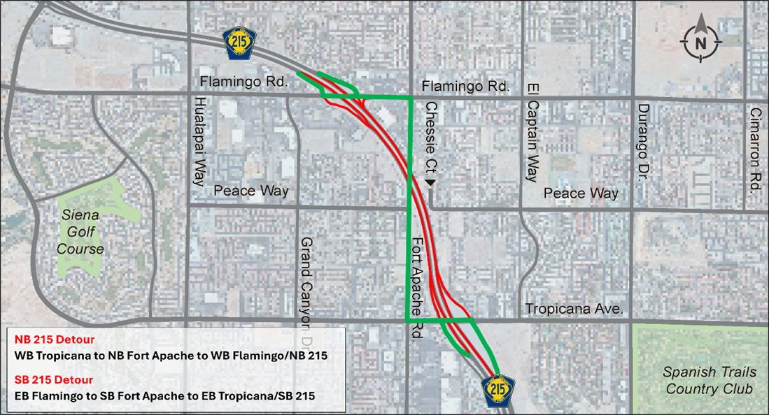 Peace Way Bridge CC-215 Closures (May 16-17, 2025)