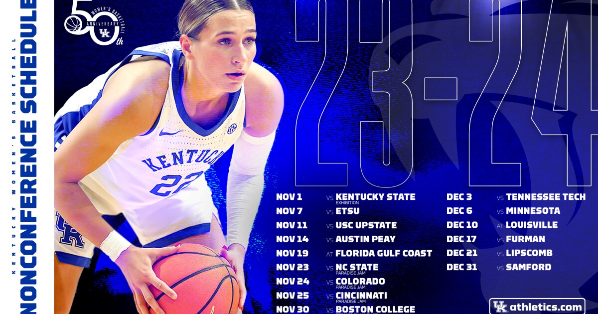 Kentucky women's basketball 2023-24 non-conference schedule announced