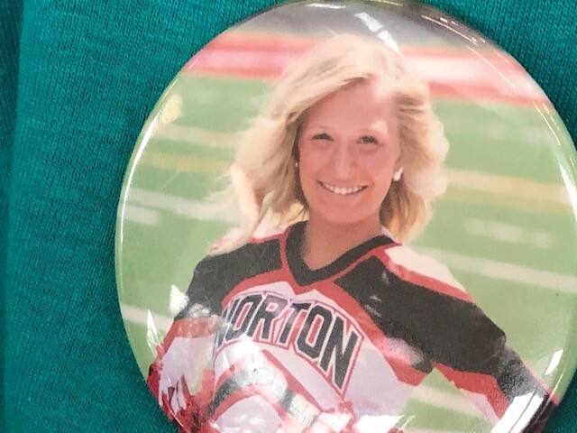 Norton cheerleader Emma Pfouts