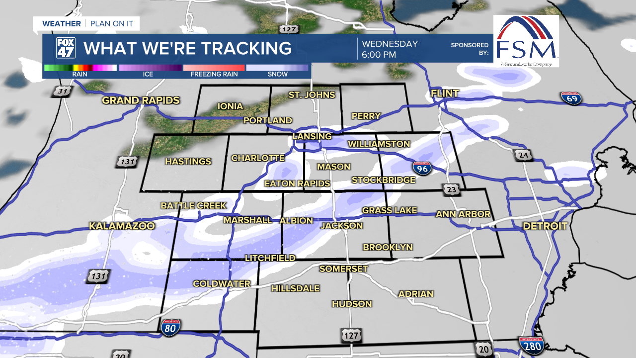 An incoming cold front brings snow back to our neighborhoods beginning Wednesday afternoon