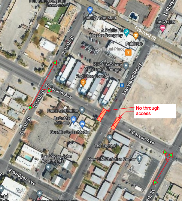 Carson Avenue closures