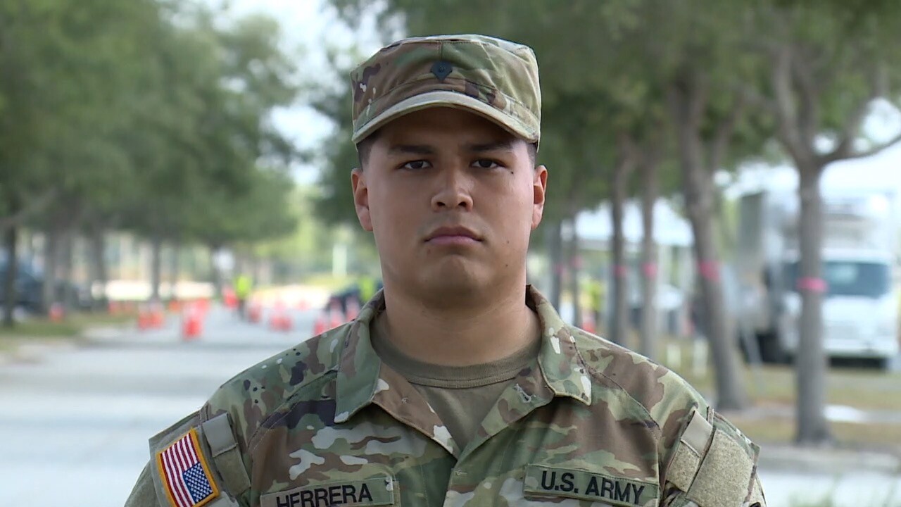 Specialist Daniel Herrera, Combat Medic, is currently on his 3rd deployment