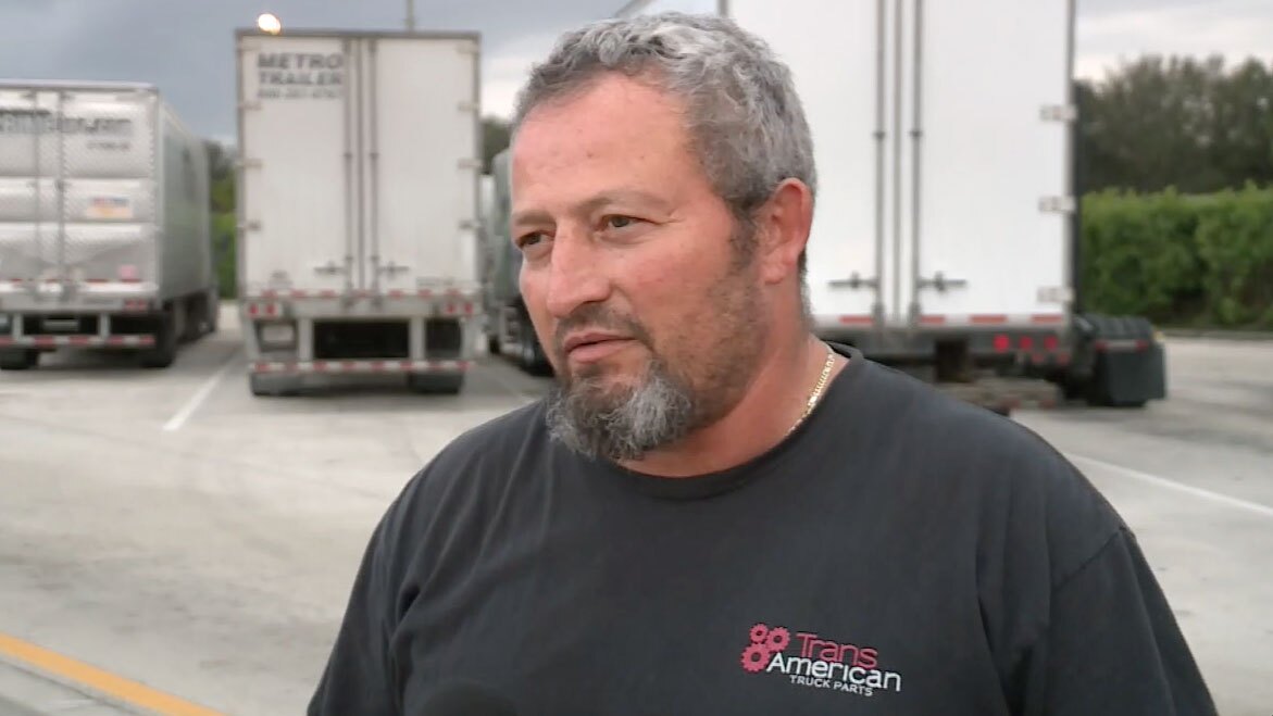 Mauricio Caldero describes the obstacles that tractor-trailer drivers encounter navigating South Florida roads.