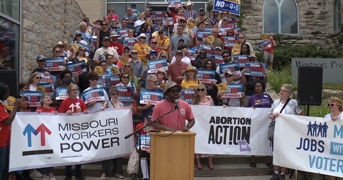 Missouri voters rally against Amendments 4 and 5 ahead of Aug. 4 primary election