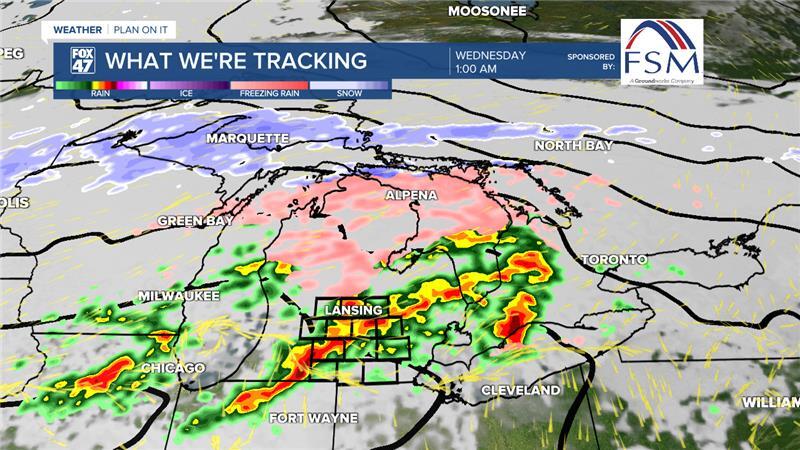 Storm development should begin anywhere between 5 and 8 PM Tuesday night and continue through the overnight hours