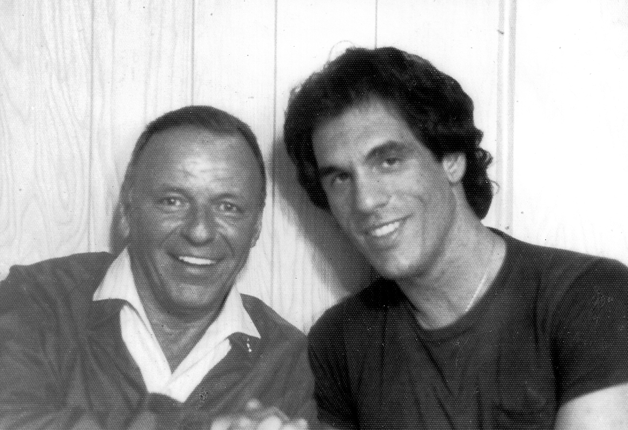 Frank Sinatra and Robert Davi in 1977