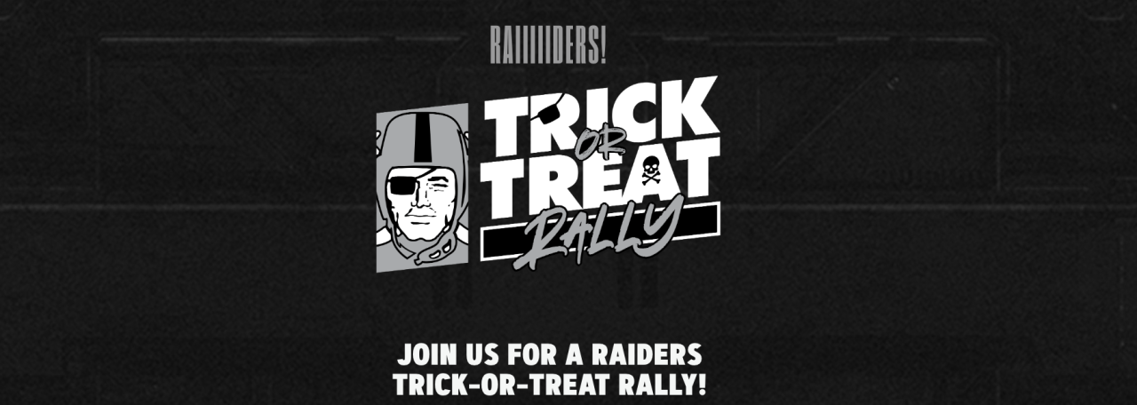 Raiders' trick-or-treat rally