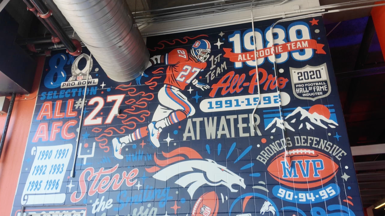 Steve Atwater Grill mural