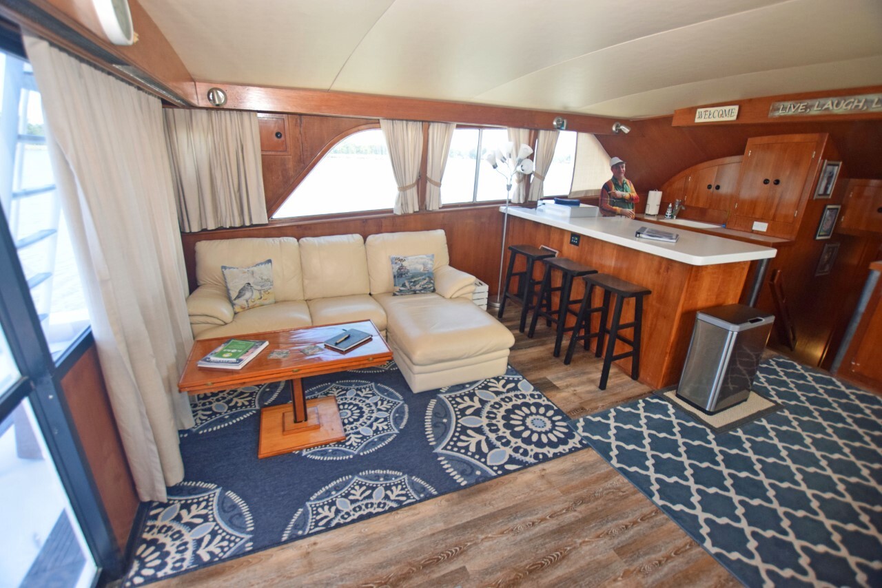 Cardboard cutout of Rodney Dangerfield's Al Czervik in 'Caddyshack' boat