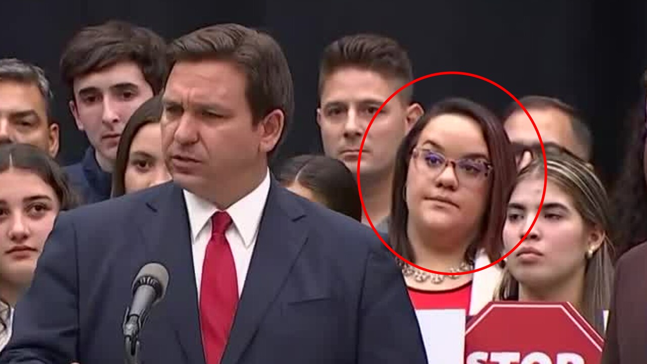 Palm Beach County School Board candidate Angelique Contreras joins Gov. Ron DeSantis at a news conference on April 22, 2022 (1).jpg
