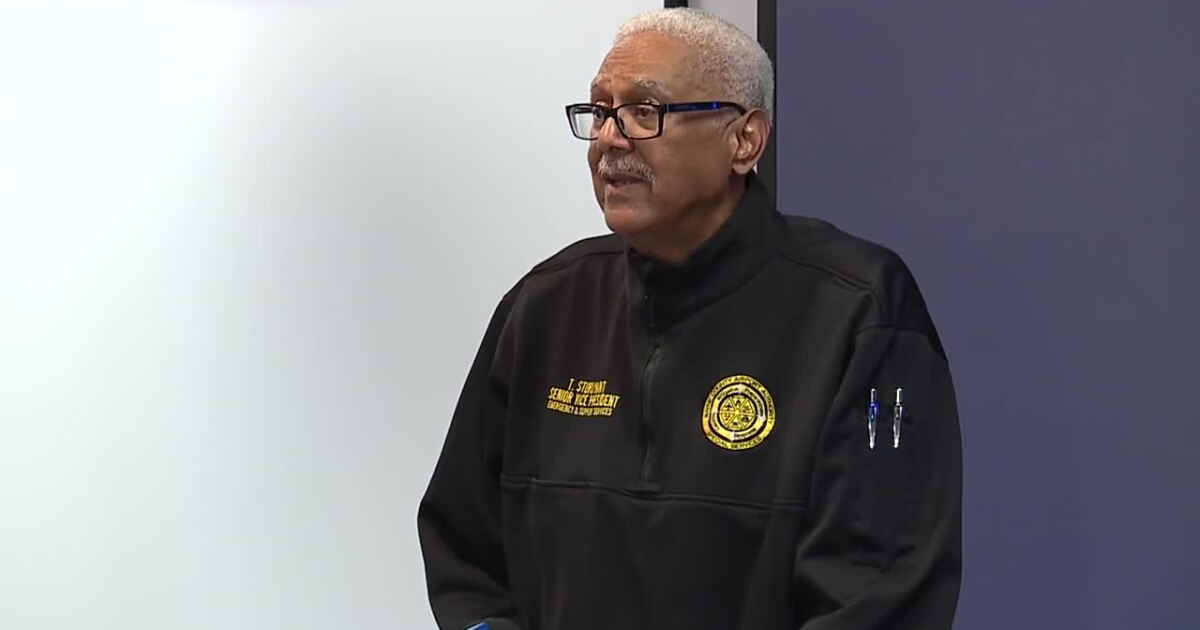 Declan Collins Rtwsa DTW officials after car drives into Evans Terminal on Friday morning