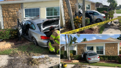 car into house west of Boca Raton, July 28, 2022