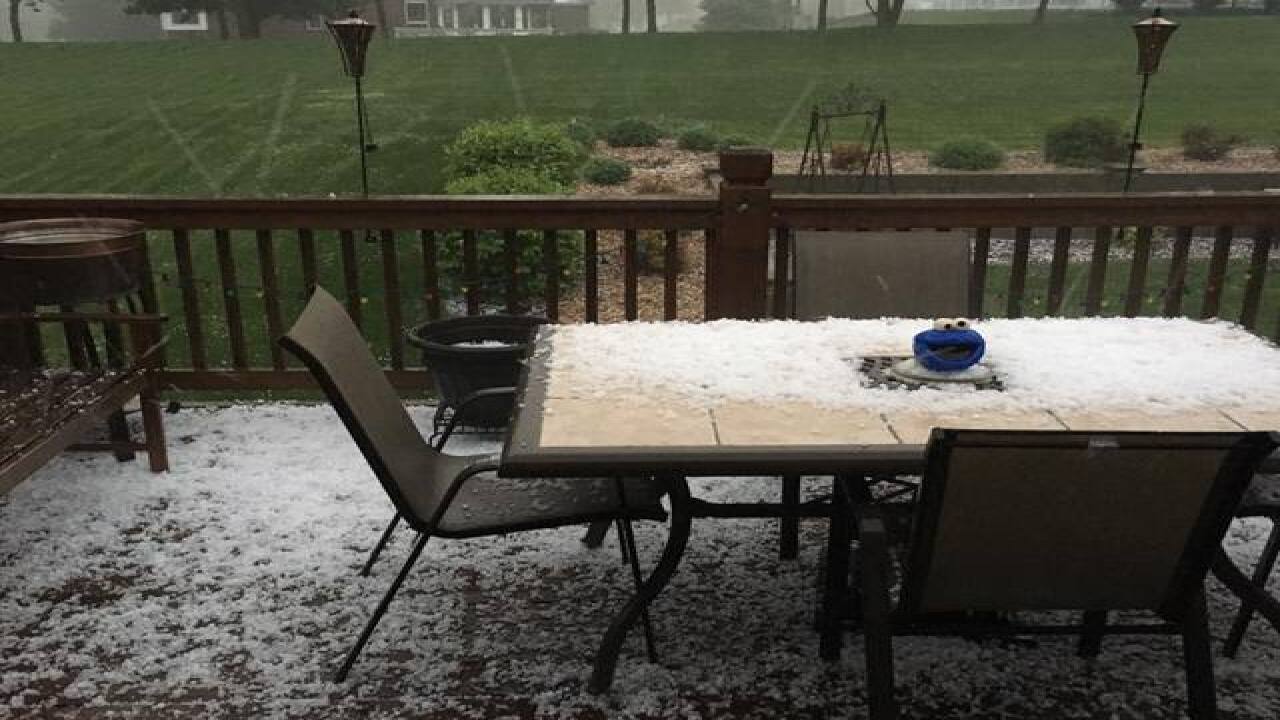 Severe thunderstorms bring hail to KC metro