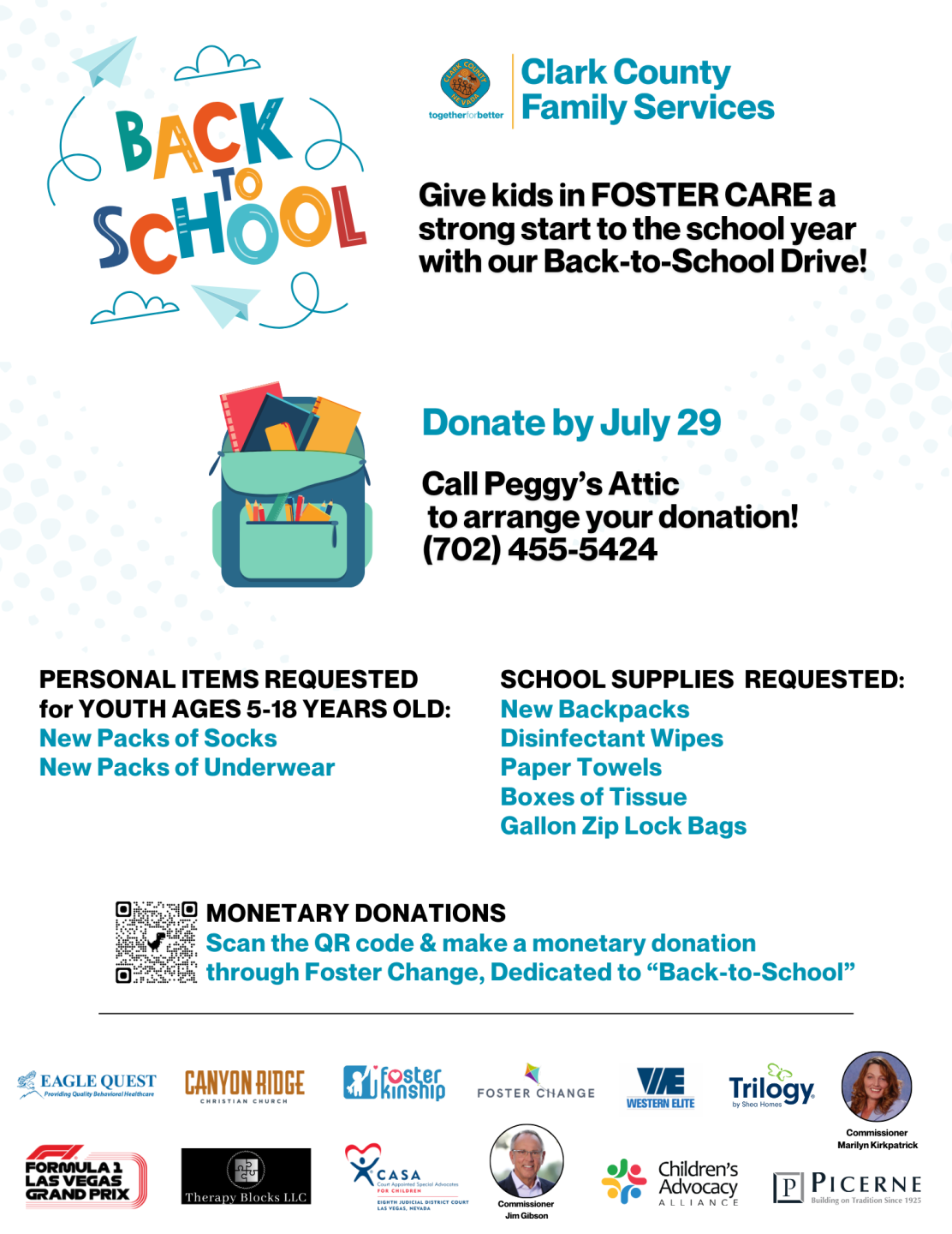 Back-to-School Donation Drive for Foster Youth