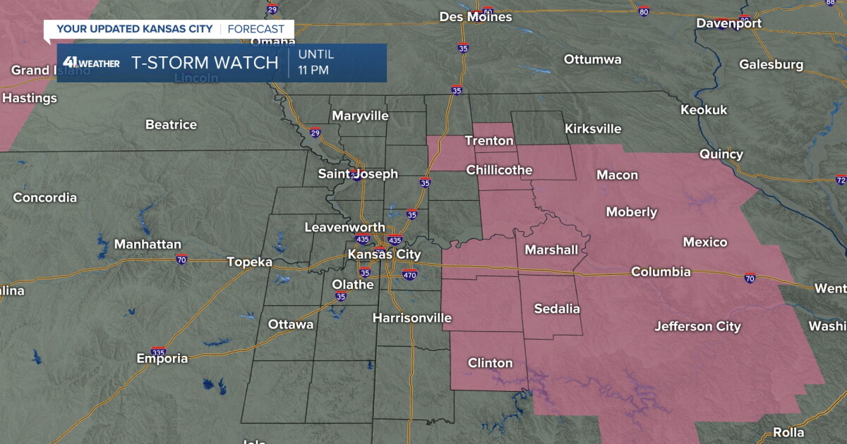 Kansas City area cleared of thunderstorm watch; storms continue in mid ...