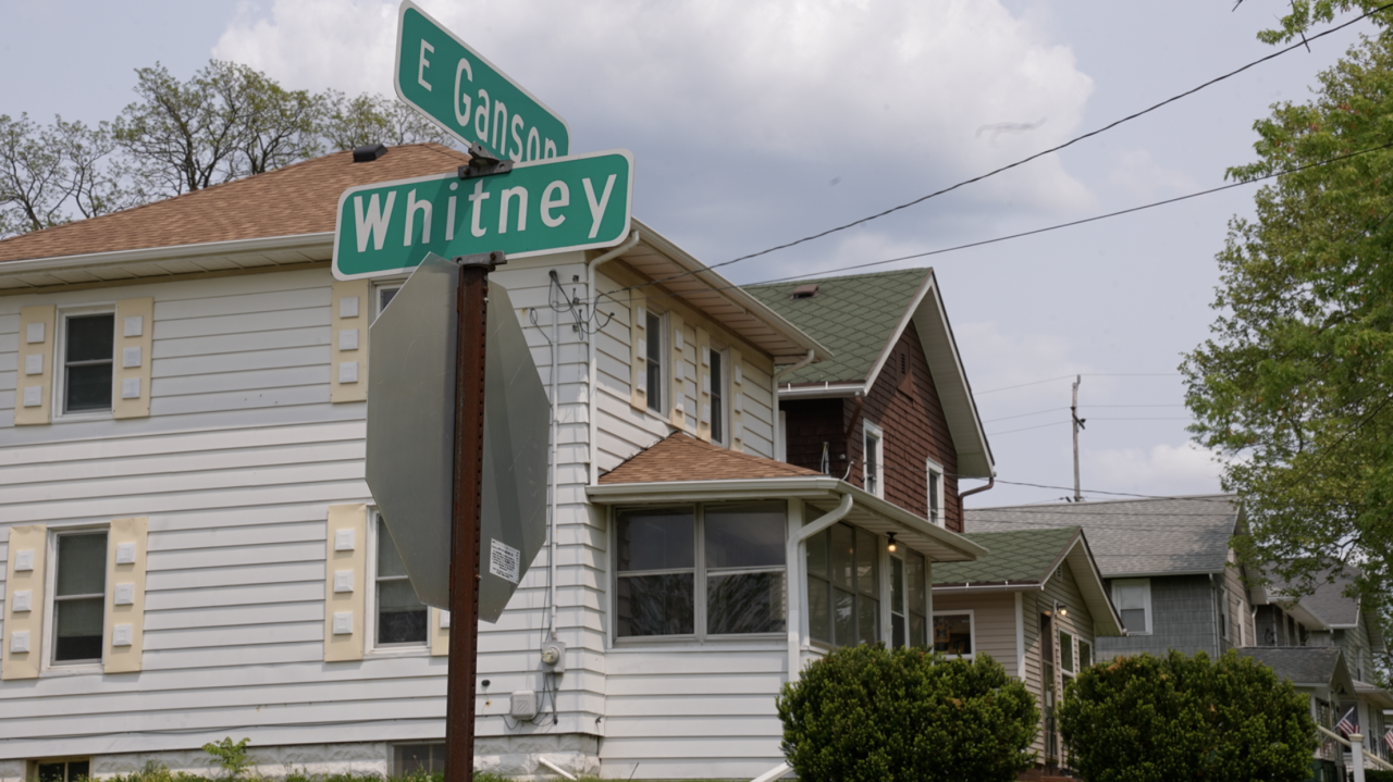 At the corner of Whitney and East Ganson Streets in Jackson