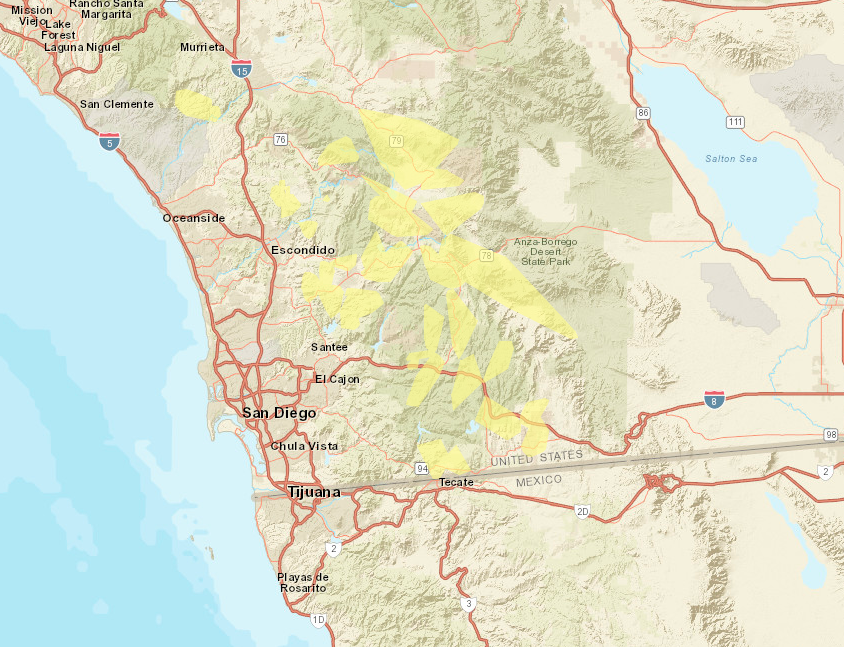 MAP: San Diego County communities affected by planned outages