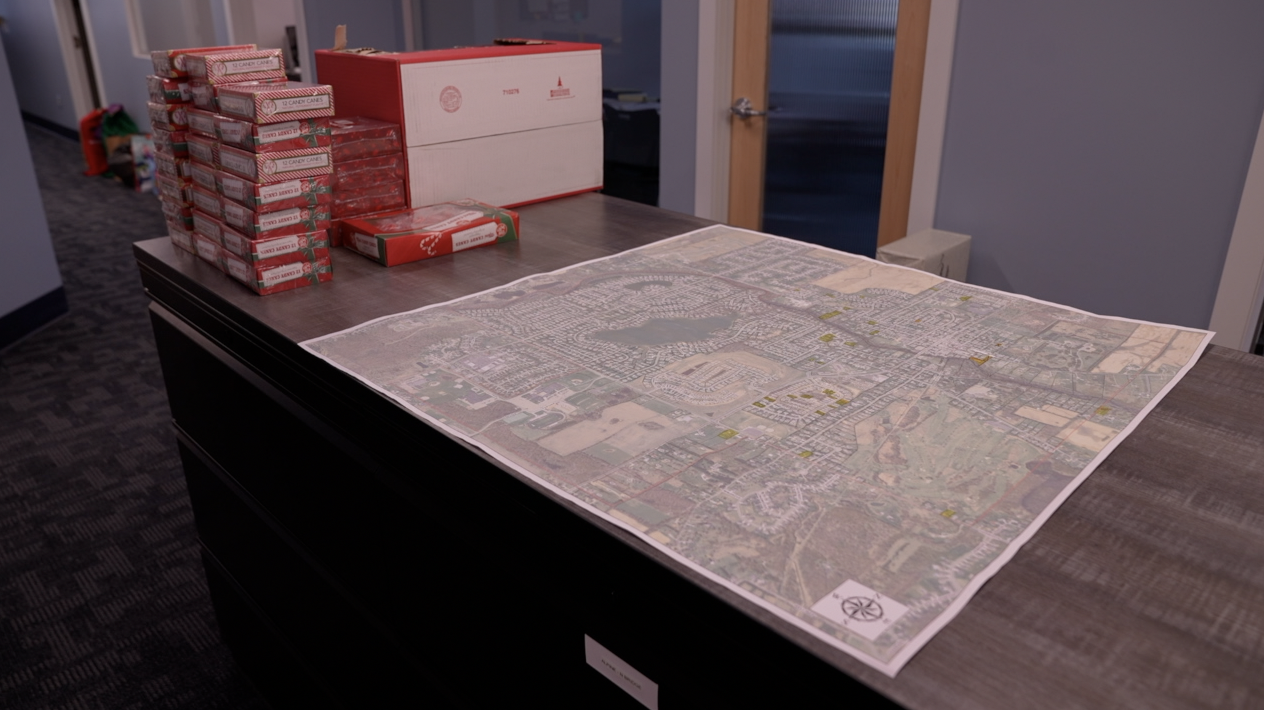 City of DeWitt's (Santa's) route for Christmas Eve