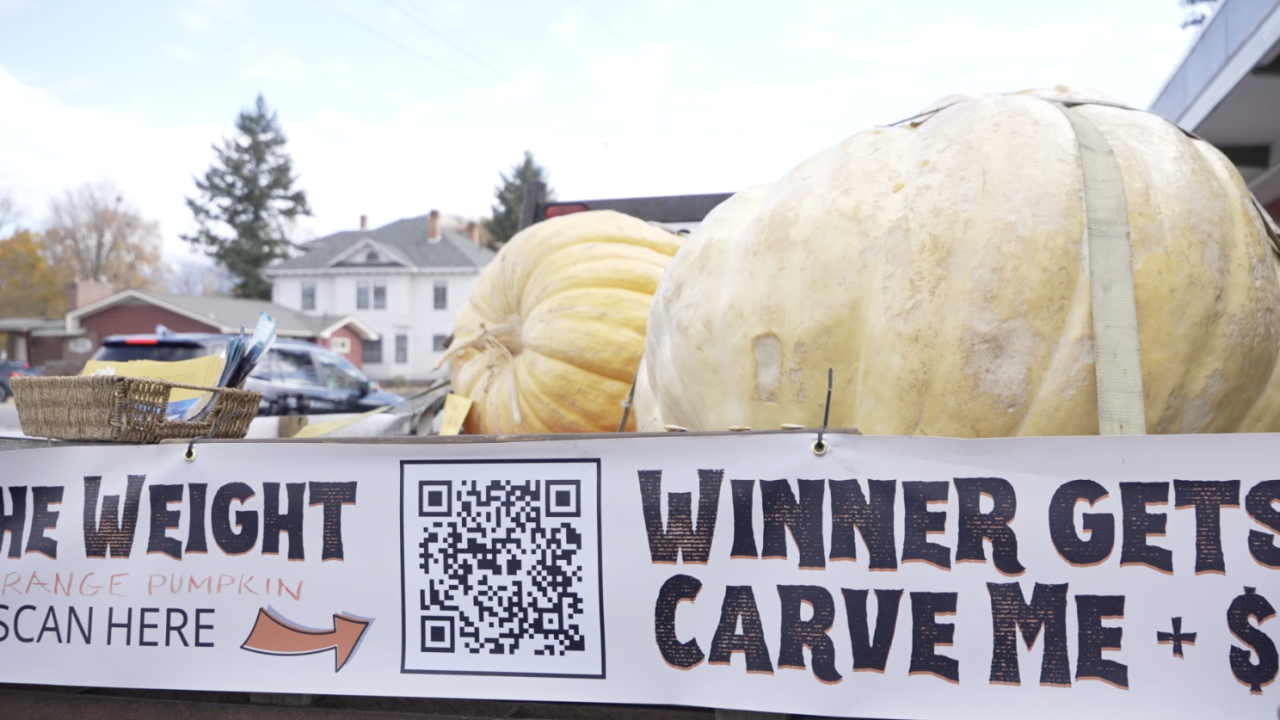 Now is your chance to guess the pumpkin's weight and raise money for the Poverello Center.