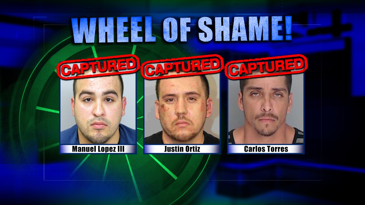 Wheel Of Shame Fugitives Arrested: Manuel Lopez III, Justin Ortiz & Carlos Torres