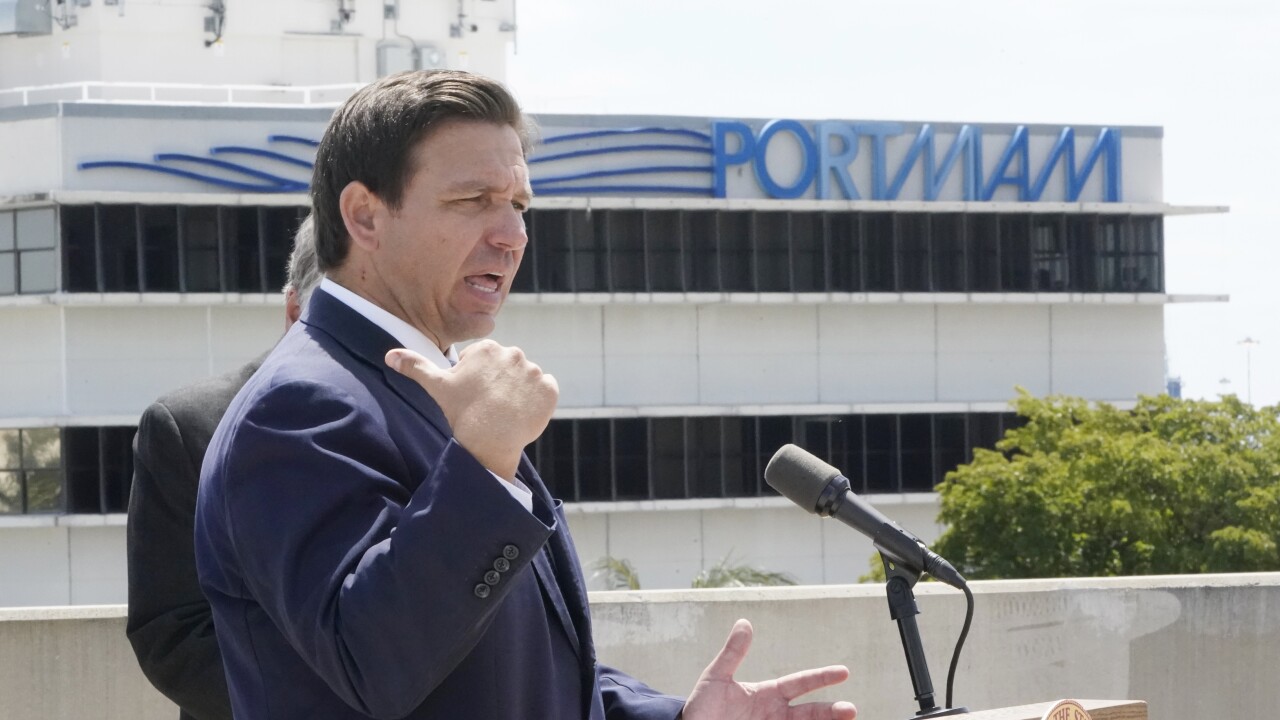 Gov. Ron DeSantis speaks at PortMiami, April 8, 2021