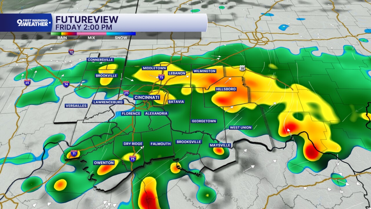 Friday afternoon showers