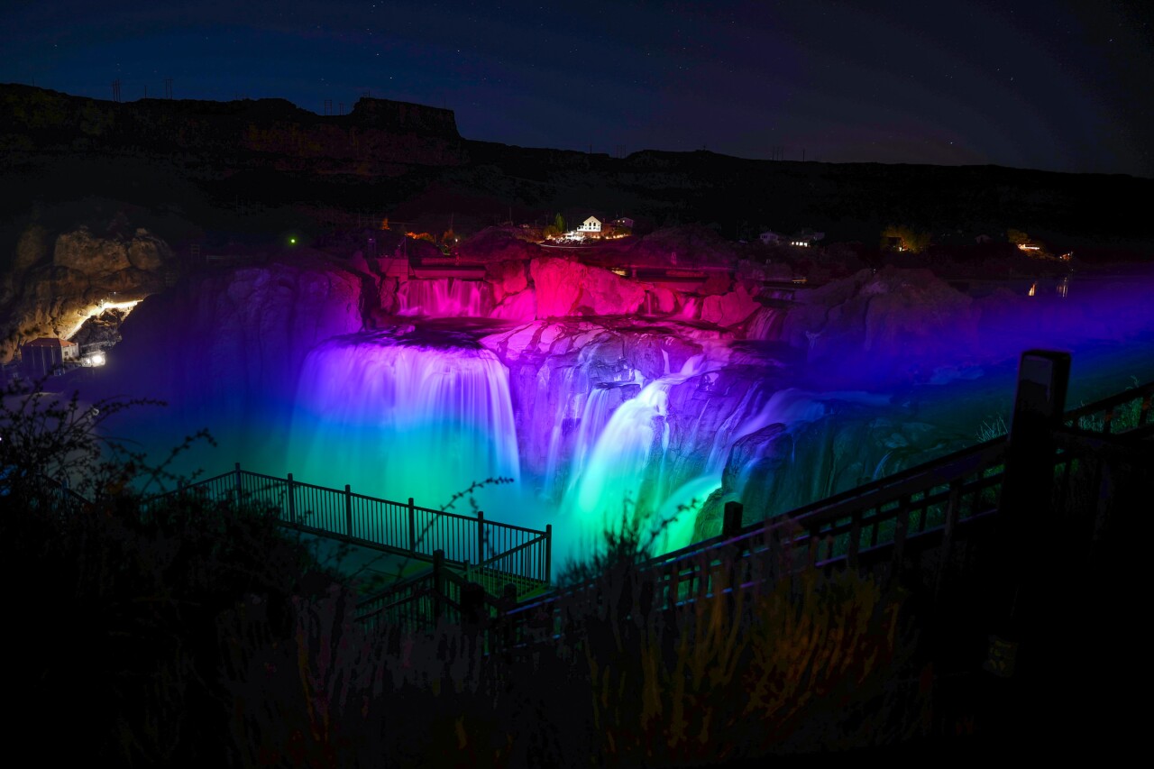 Shoshone Falls After Dark