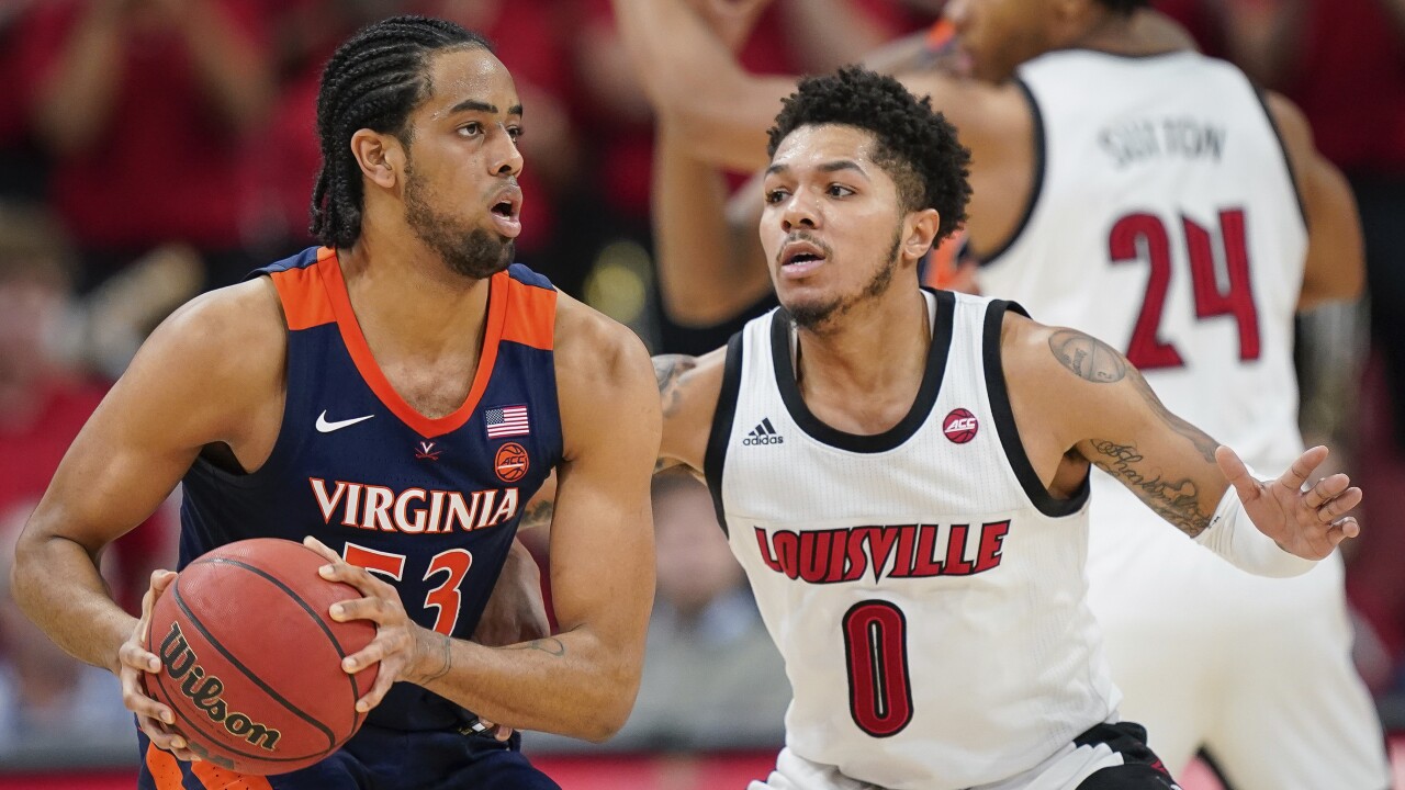 No 22 Uva Men S Hoops Hosts No 10 Louisville With Shot At Acc Title