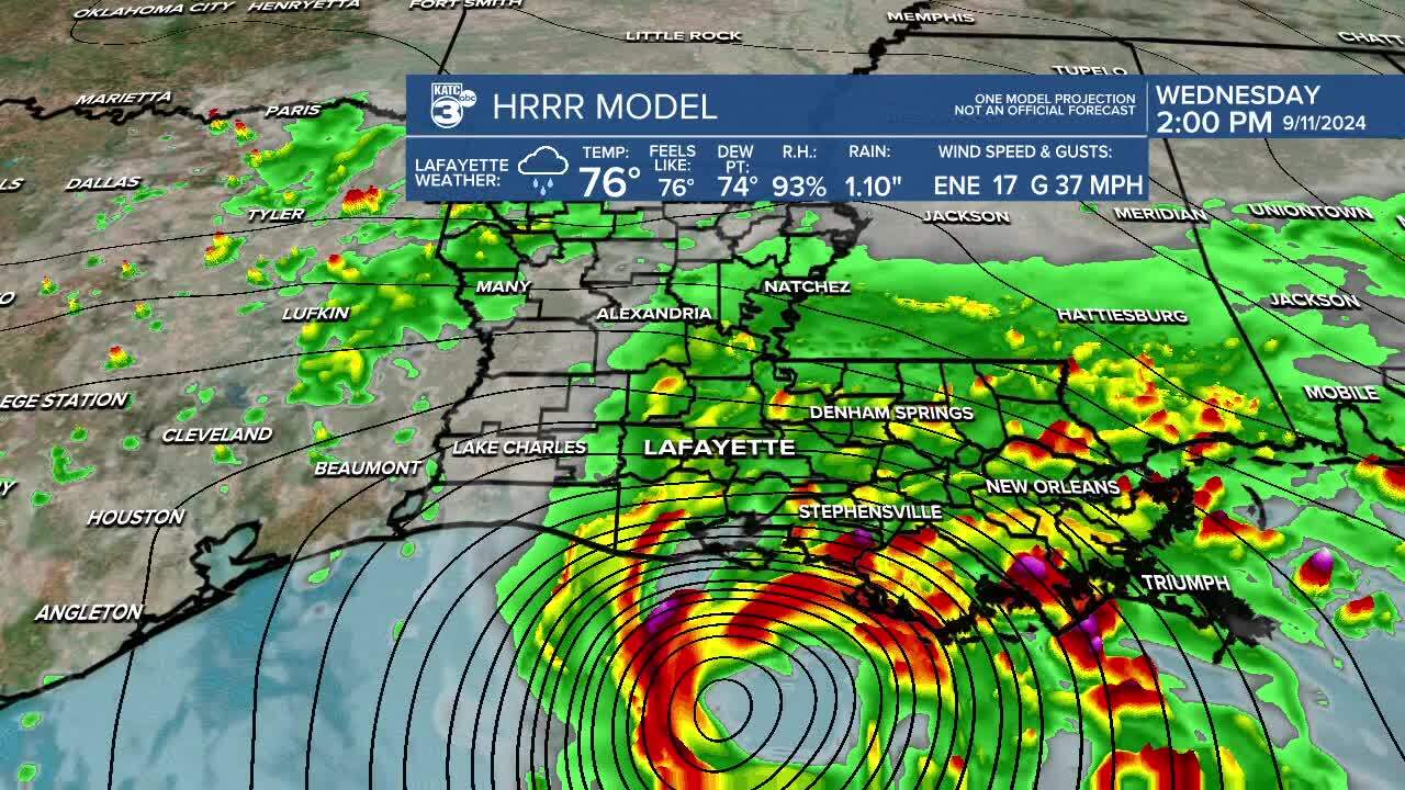 Hour-by-hour Hurricane Francine 