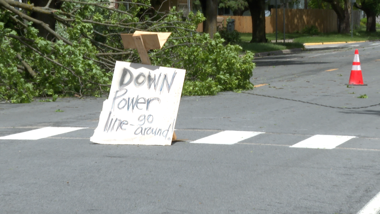 Storm damage in Madison