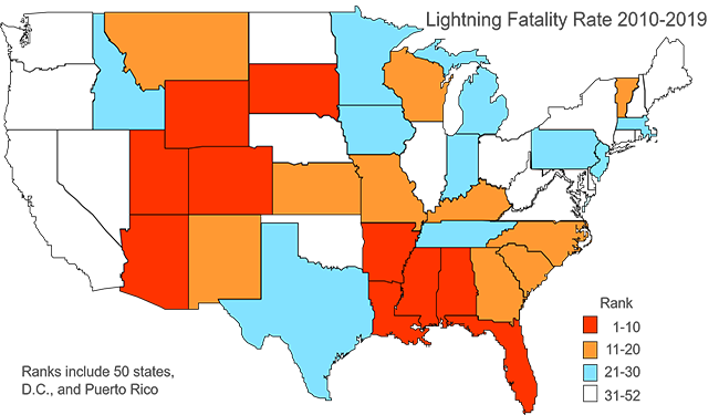 State lightning fatality