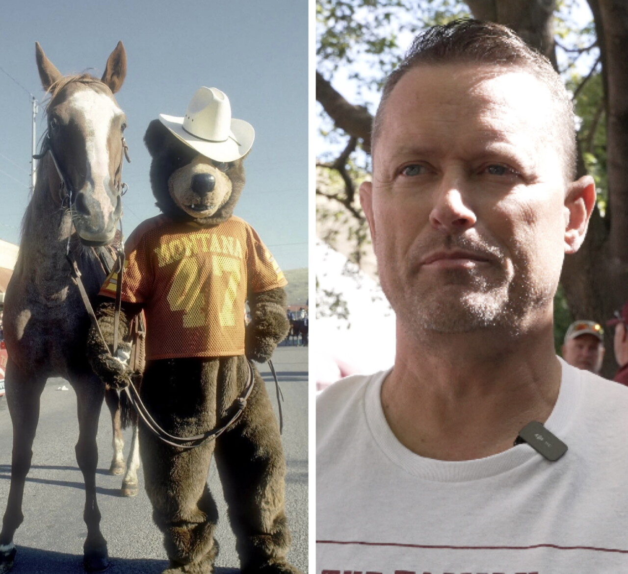 Scott Stiegler, the original Monte, then and now (left/right)