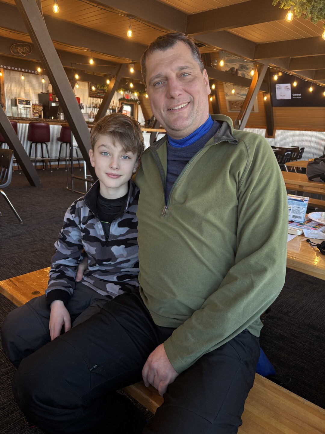 Arthur and Peter Osuch are a father son duo from Chicago who ski at Sunburst in Kewaskum monthly