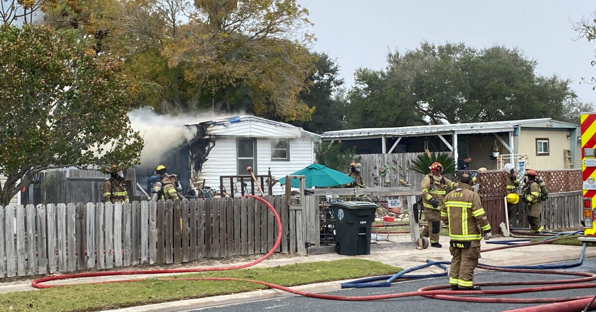 Mobile home destroyed in fire on Islander Drive