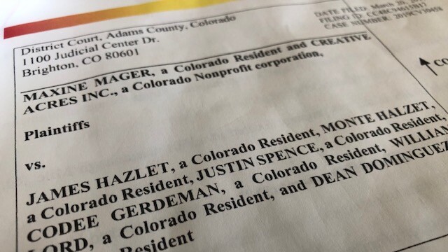 Lawsuit filed in Adams County District Court