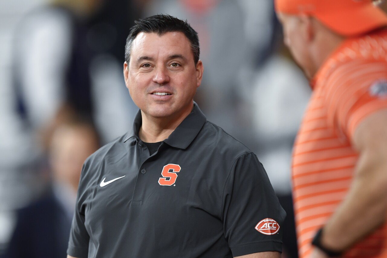 Syracuse Orange interim head coach Nunzio Campanile on sideline, Nov. 25, 2023