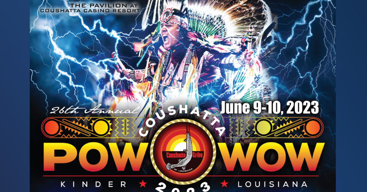 Schedule of events for the 26th Annual Coushatta Powwow