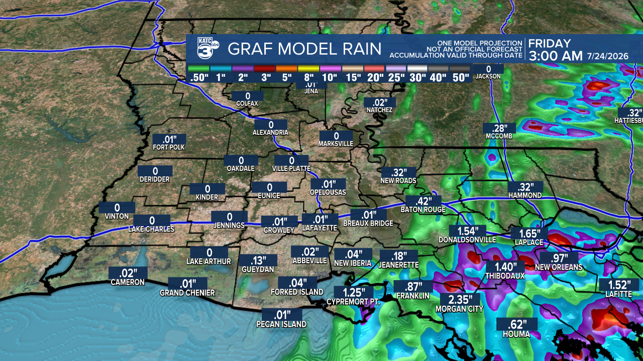 GRAF 4km Accumulation Acadiana 18z.png