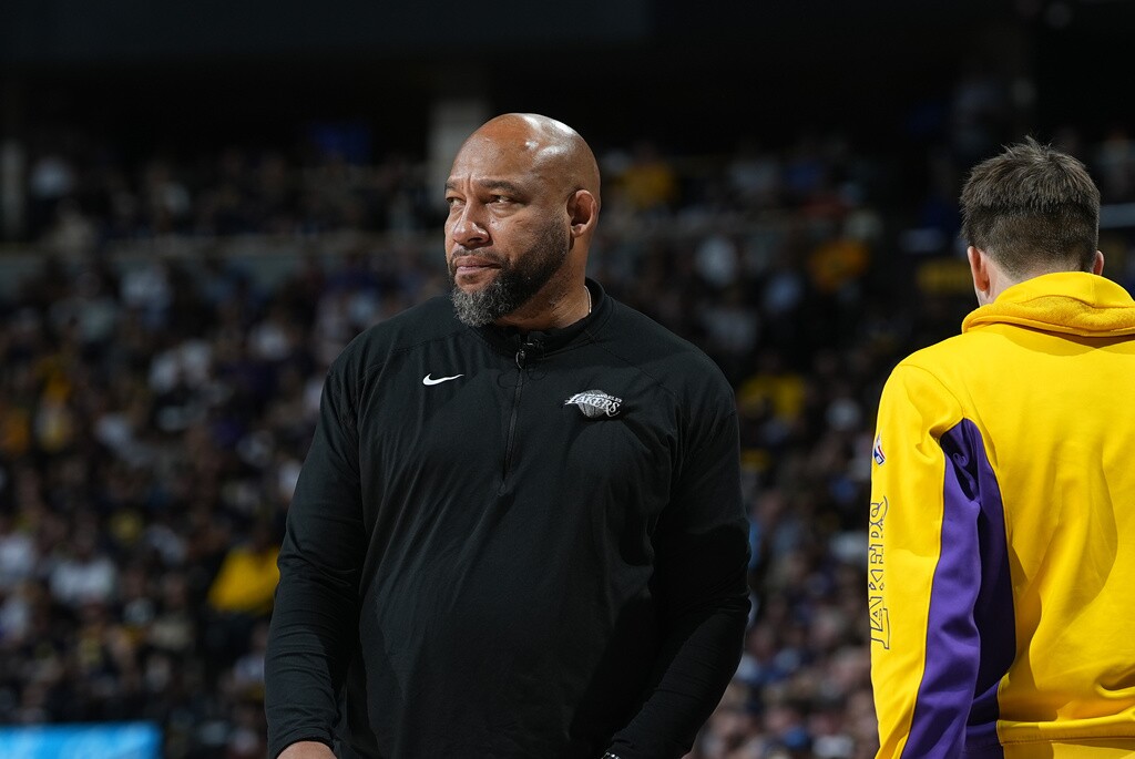 Los Angeles Lakers head coach Darvin Ham in Game 5 of the first-round playoff series.