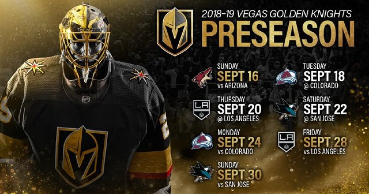 Vegas Golden Knights release preseason schedule