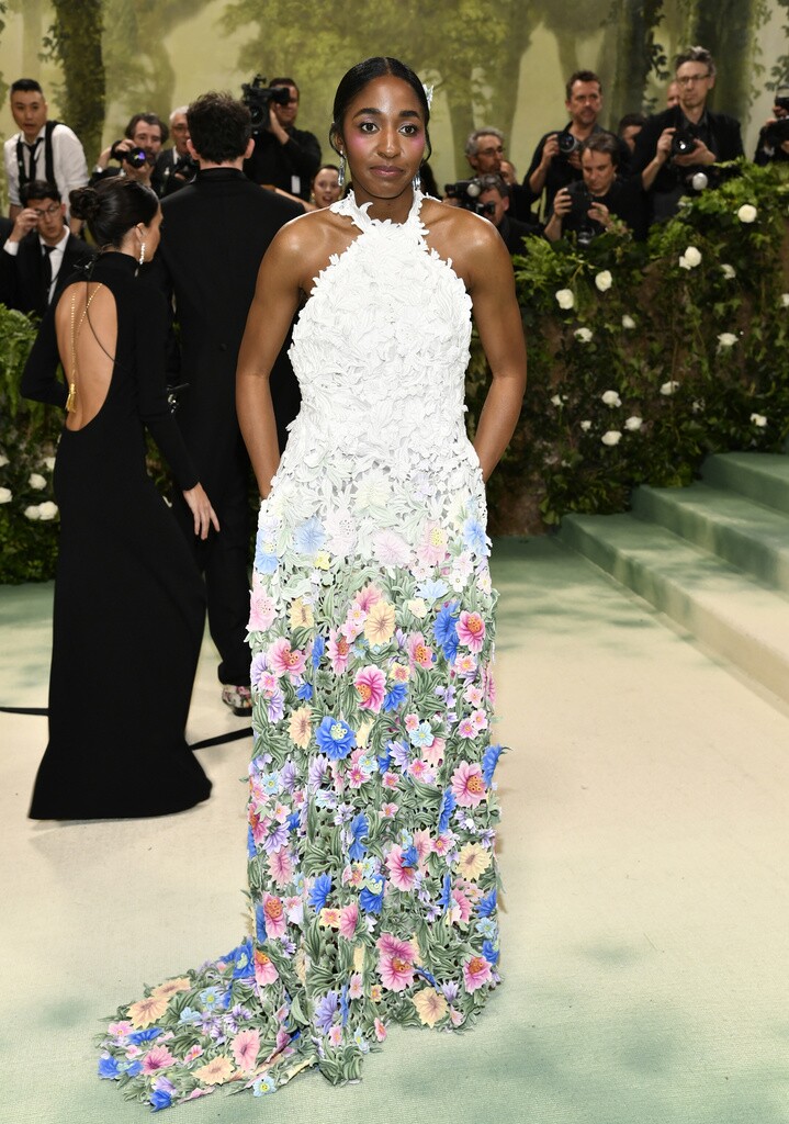 Ayo Edebiri attends The Metropolitan Museum of Art's Costume Institute benefit gala.