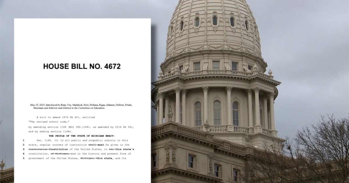 Bill would add 'Christian foundations' to history classes in Michigan schools - Vimarsana News