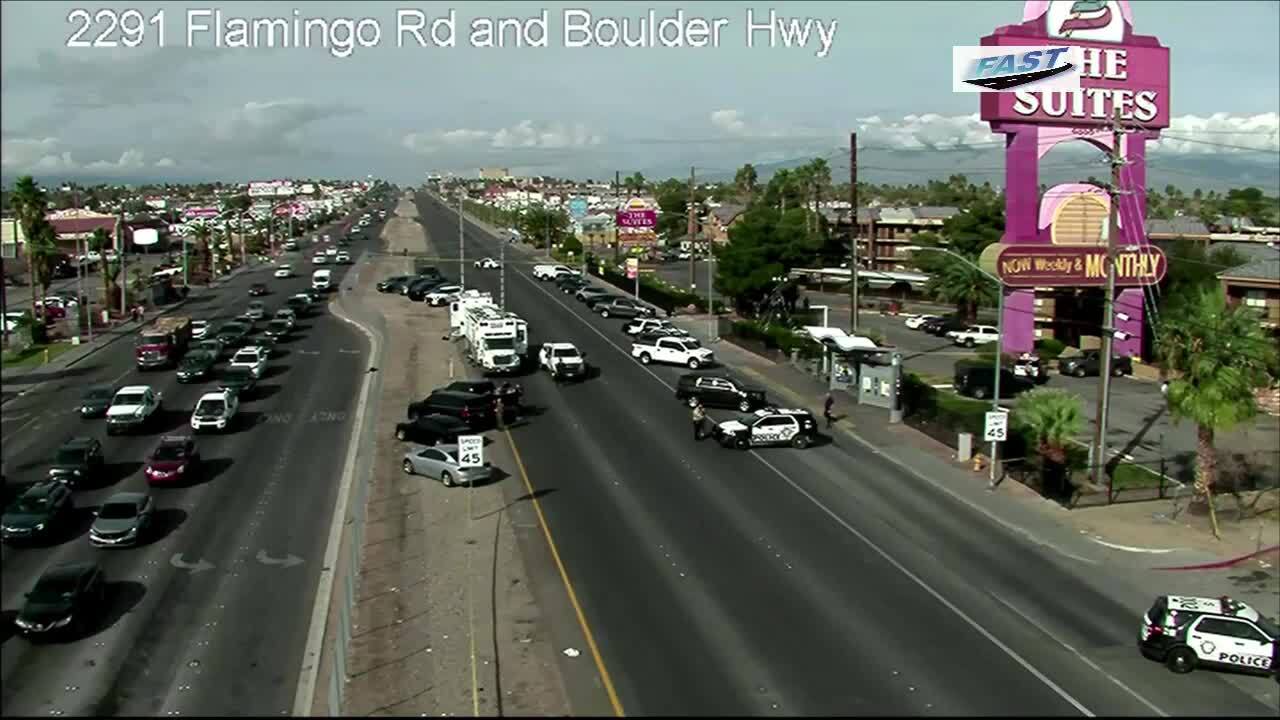 Barricade comes after robbery investigation at vacant building off Boulder Highway, police say
