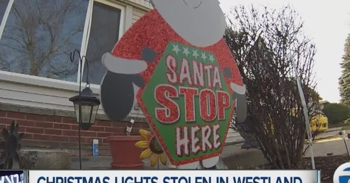 Grinch steals Christmas lights from house