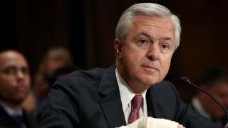 John Stumpf, CEO of Wells Fargo, testifies before the Senate.