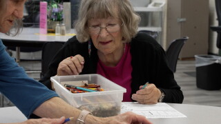 Picking colored pencils