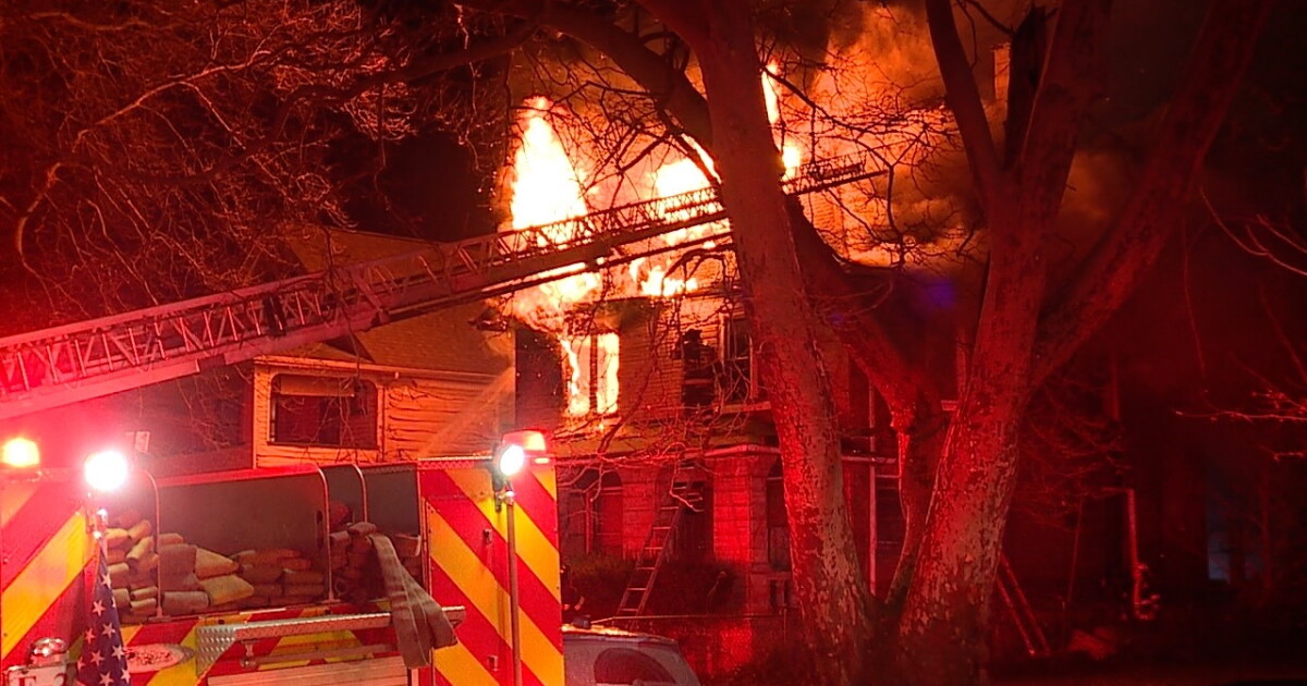 2 transported to hospital after house fire on Cleveland's Eastside