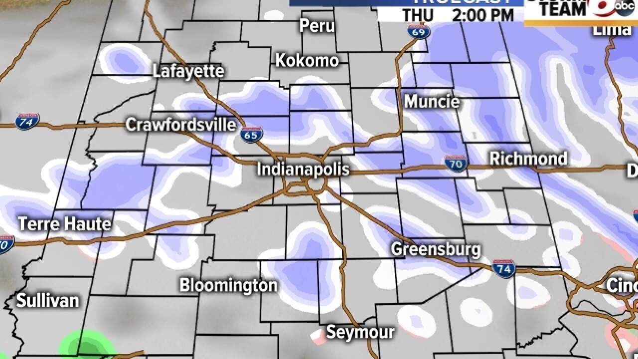 When you can expect to see snow Thursday morning