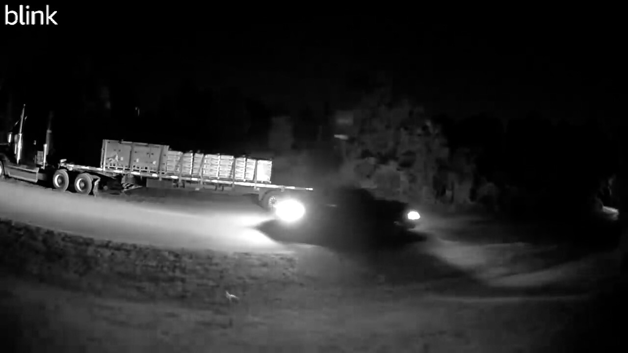Surveillance footage sent to Lehigh Acres Fire Control and Rescue District that shows a truck entering and leaving the area before the fire happened.